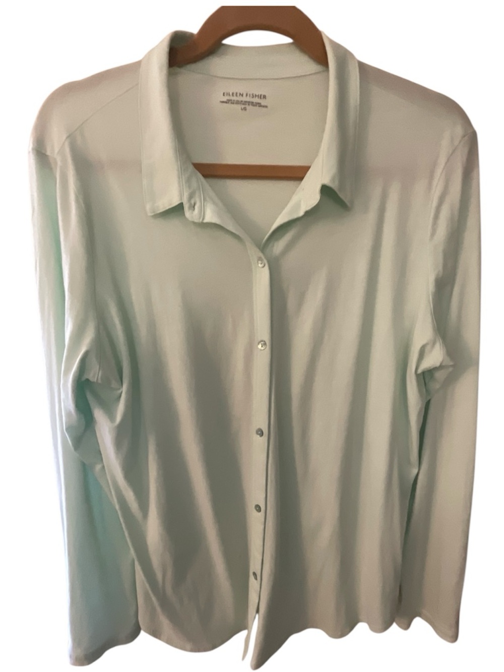 Eileen Fisher cotton knit button down